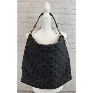 Dooney & Bourke Gray and Black Quilted Shoulder Bag